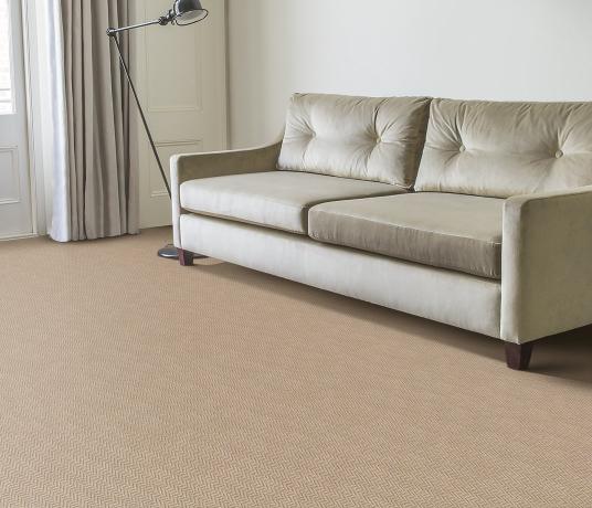 Wool Herringbone Zig Zag Portabella Carpet 4681 in Living Room