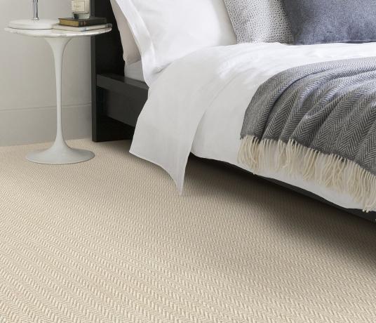 Wool Herringbone Zig Zag Tremella Carpet 4684 in Bedroom