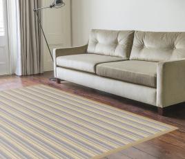 Bella Striped Wool Rug in Living Room thumb