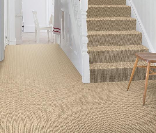 Wool Iconic Herringbone Fonda Carpet 1551 on Stairs