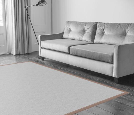 Cotton Herringbone Thistle Border  in Living Room