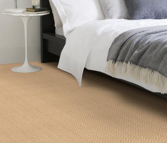 Jute Chevron Natural Carpet 4616 in Bedroom