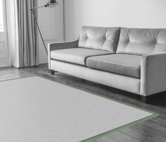 Cotton Herringbone Fern Border  in Living Room