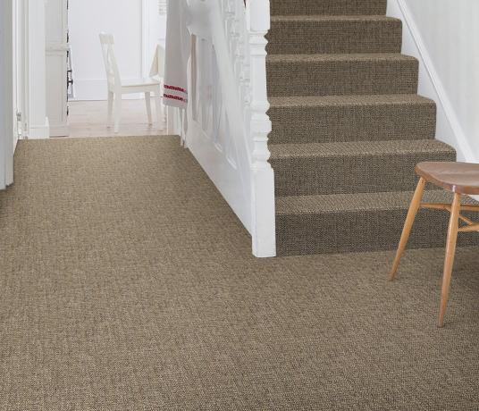 Sisal Bouclé Buriton Carpet 1237 on Stairs