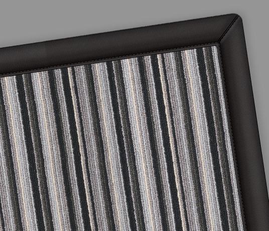 Merlin Striped Wool Runner rug corner