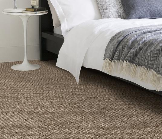 Jute Big Panama Waffle Carpet 2612 in Bedroom