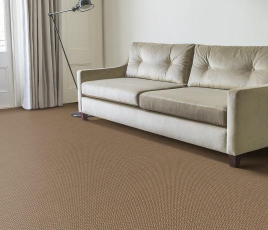 Anywhere Herringbone Caramel Carpet 8047 in Living Room