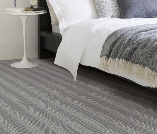 Wool Iconic Herringstripe Arova Carpet 1565 in Bedroom