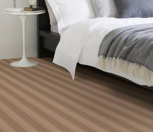 Wool Iconic Herringstripe Rosati Carpet 1566 in Bedroom