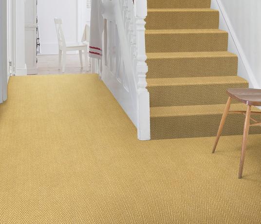 Sisal Herringbone Hampton Carpet 4420 on Stairs