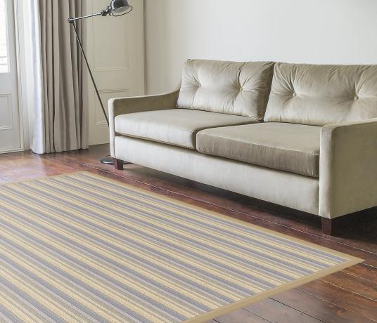 Bella Striped Wool Rug in Living Room