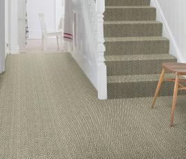 Sisal Herringbone Hazeley Carpet 4428 on Stairs thumb