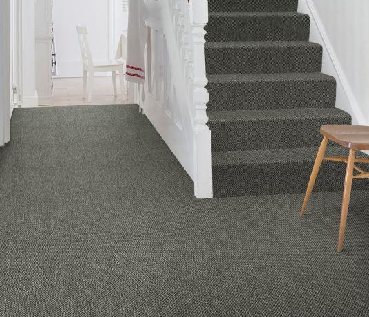 Anywhere Panama Slate Carpet 8028 on Stairs