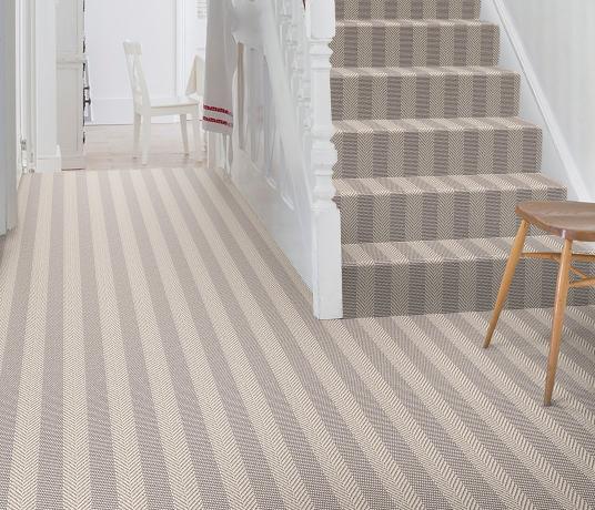 Wool Iconic Herringstripe Fonteyn Carpet 1560 on Stairs