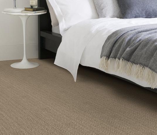 Anywhere Ca-rPET Herringbone Re-affirm Carpet 8330 in Bedroom