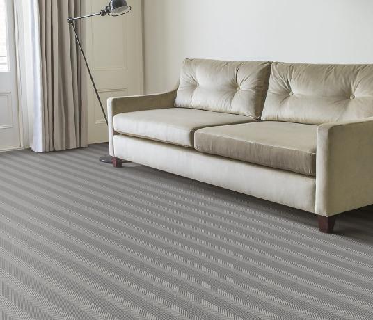 Wool Iconic Herringstripe Arova Carpet 1565 in Living Room