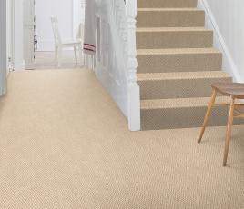 Wool Herringbone Zig Zag Button Carpet 4679 on Stairs thumb