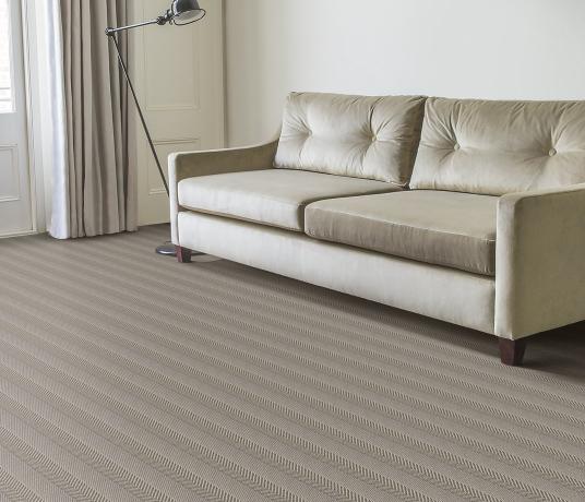 Wool Iconic Herringstripe Mamaki Carpet 1562 in Living Room