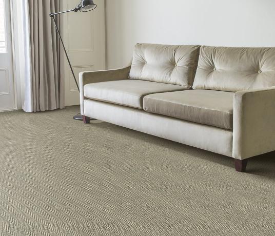 Sisal Herringbone Hazeley Carpet 4428 in Living Room