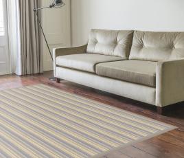 Maisie Striped Wool Rug in Living Room thumb