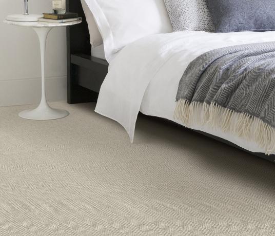 Wool Hygge Fika Kaffe Carpet 1593 in Bedroom