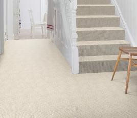 Wool Milkshake Coconut Carpet 1738 on Stairs thumb