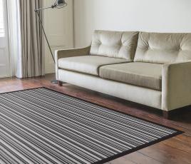 Merlin Striped Wool Rug in Living Room thumb