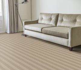 Wool Iconic Herringstripe Devi Carpet 1563 in Living Room thumb