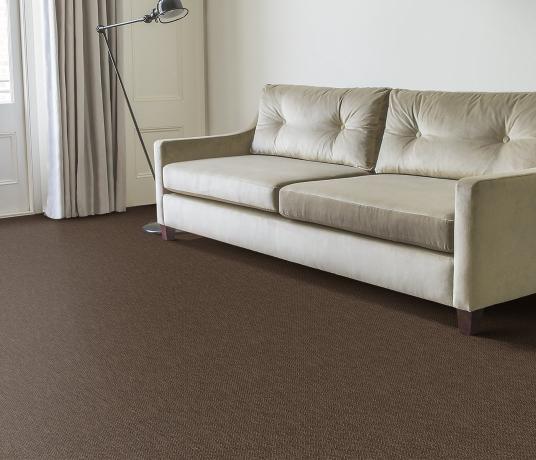 Anywhere Herringbone Cocoa Carpet 8042 in Living Room