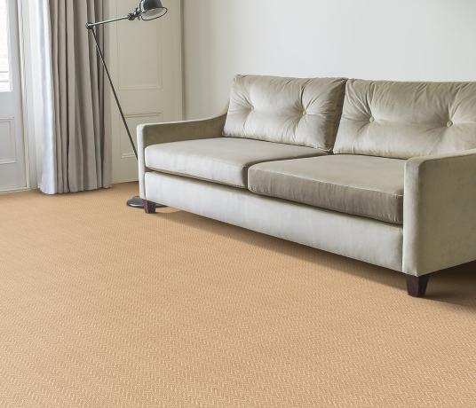 Jute Chevron Natural Carpet 4616 in Living Room