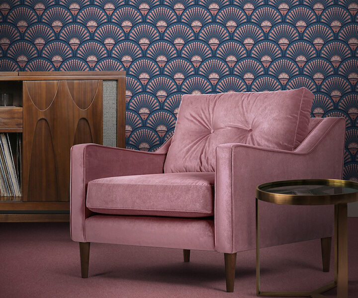 Deco Martini Blush Wallpaper designed by Divine Savages