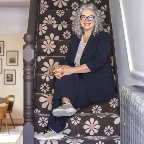 Alternative Flooring x Kate Watson-Smyth, Quirky Bloom floral British patterned carpet