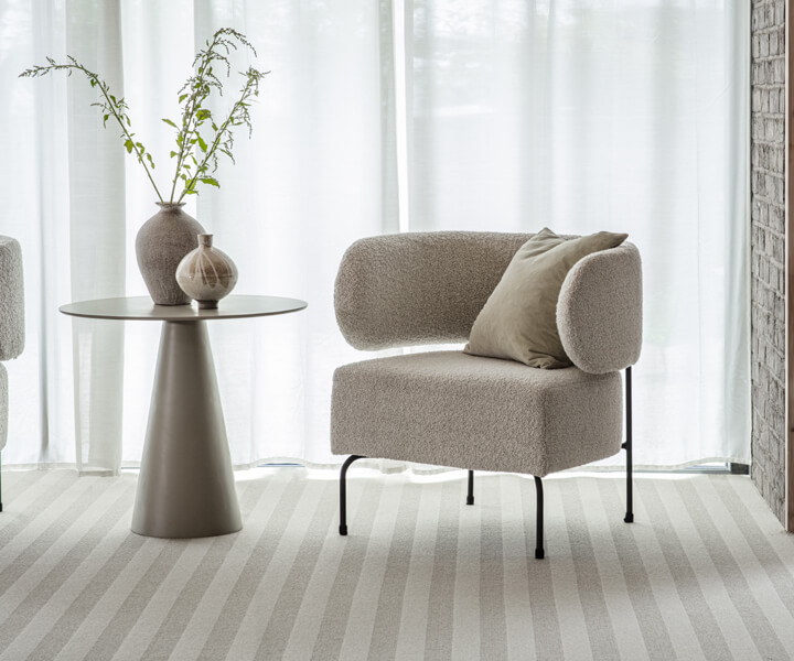 Alternative Flooring, Trend Watch Inspiration, Autumn 2024, Wool Iconic Herringstripe Devi carpet