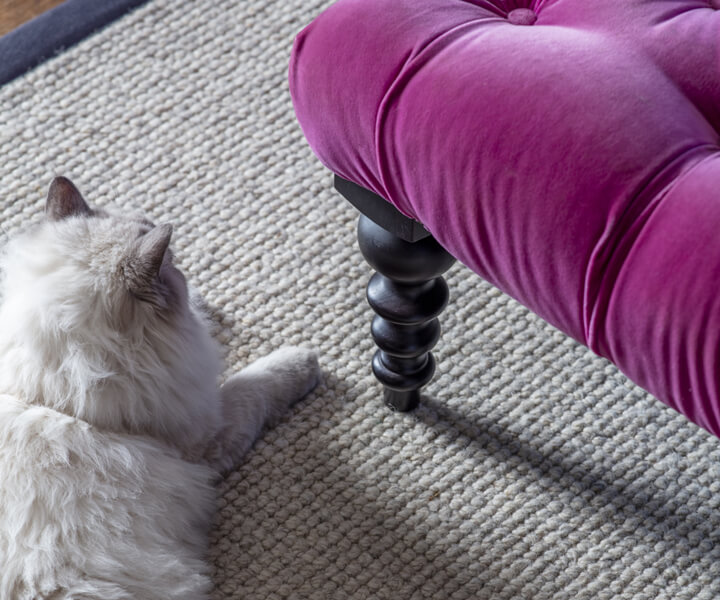 Alternative Flooring at Home with Jo Whiley, Wool Pebble made to measure rug